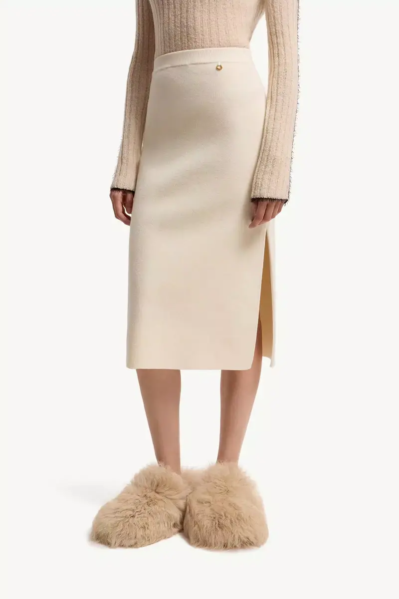Moncler Wool & Cashmere Blend Midi Skirt | Thumbnail 4