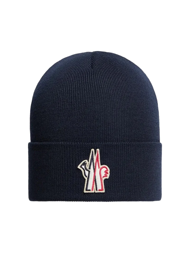 Moncler Grenoble Logo Wool Beanie