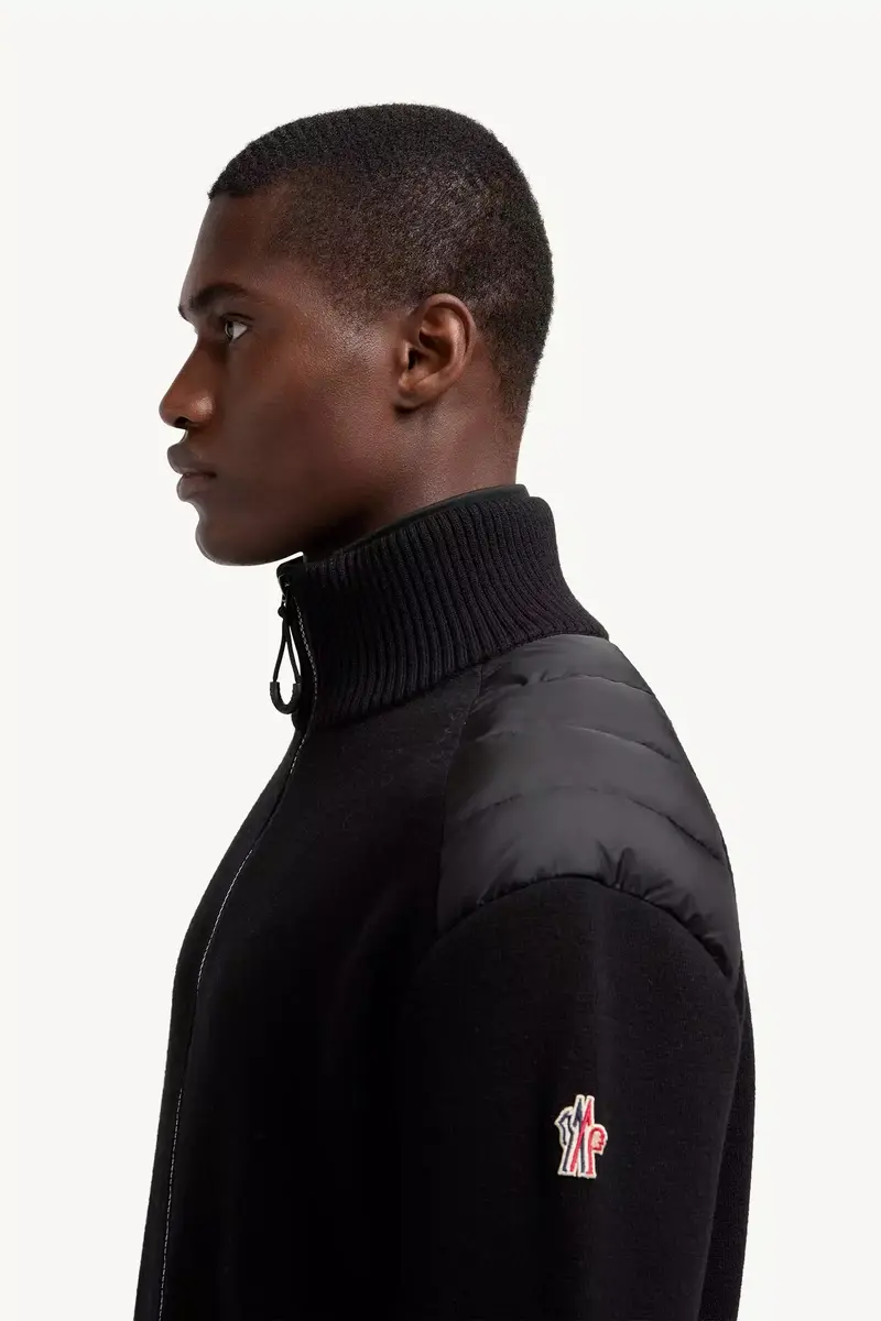 Moncler Grenoble Wool Blend Padded Zip-up Cardigan | Thumbnail 4