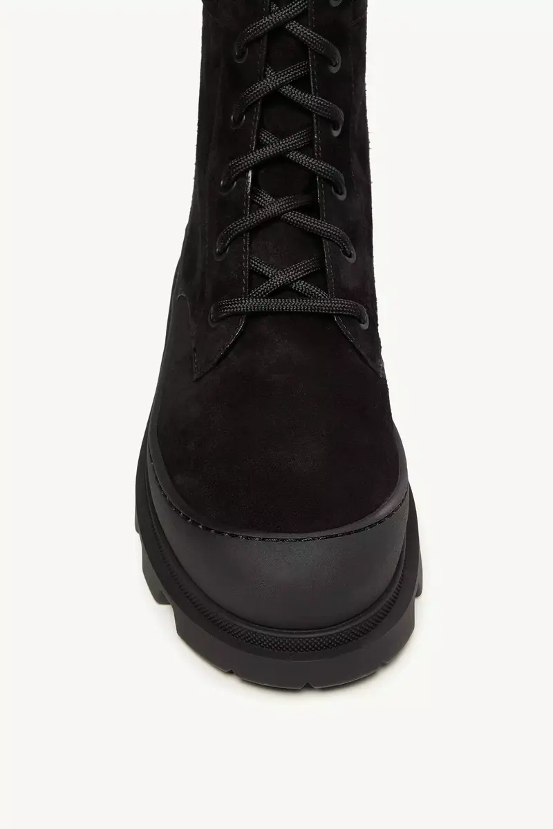 Moncler Vera High Suede Lace-up Boots | Thumbnail 4 Moncler Vera High Suede Lace-up Boots | Thumbnail 4