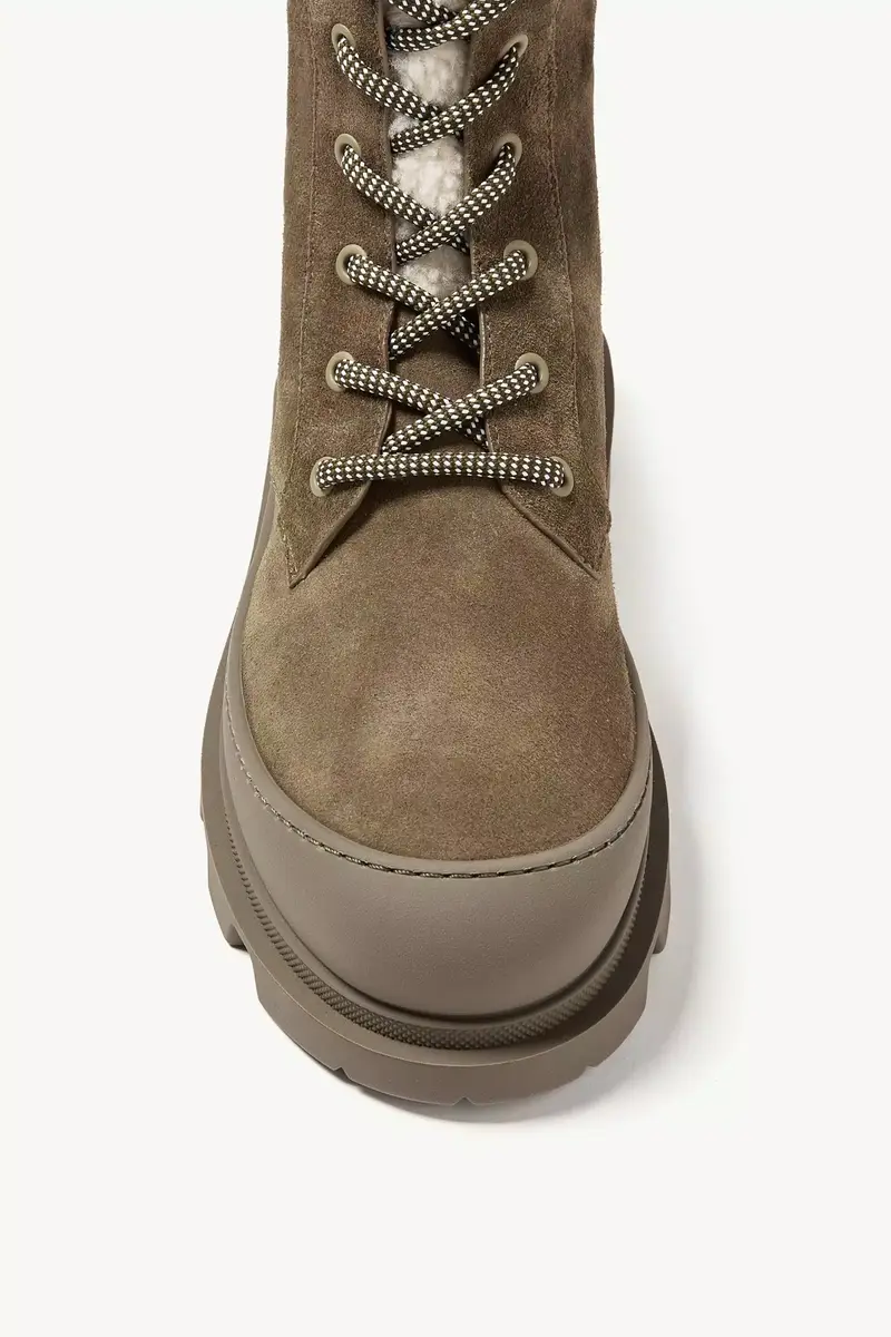 Moncler Vera High Suede & Shearling Lace-up Boots | Thumbnail 4 Moncler Vera High Suede & Shearling Lace-up Boots | Thumbnail 4