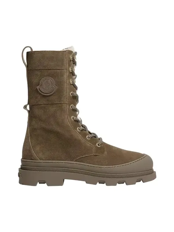 Vera High Suede & Shearling Lace-up Boots Vera High Suede & Shearling Lace-up Boots