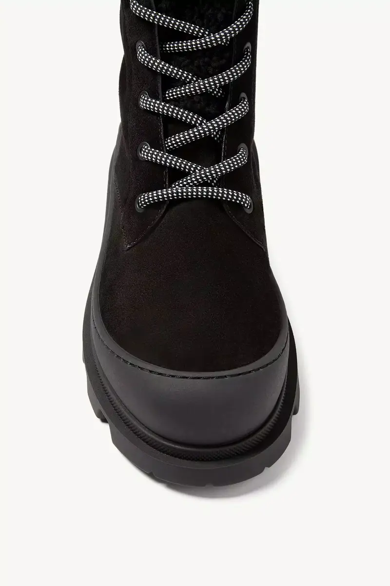 Moncler Vera High Suede & Shearling Lace-up Boots | Thumbnail 4 Moncler Vera High Suede & Shearling Lace-up Boots | Thumbnail 4