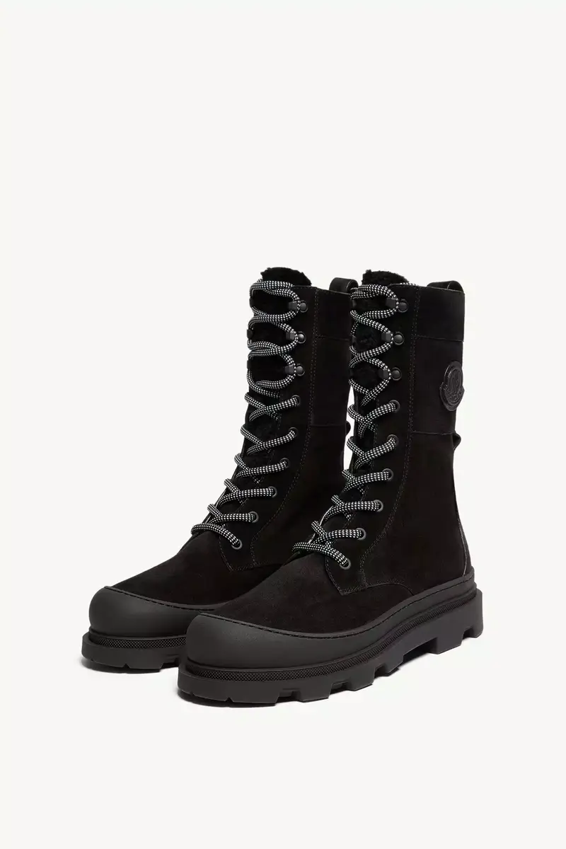 Moncler Vera High Suede & Shearling Lace-up Boots | Thumbnail 5 Moncler Vera High Suede & Shearling Lace-up Boots | Thumbnail 5