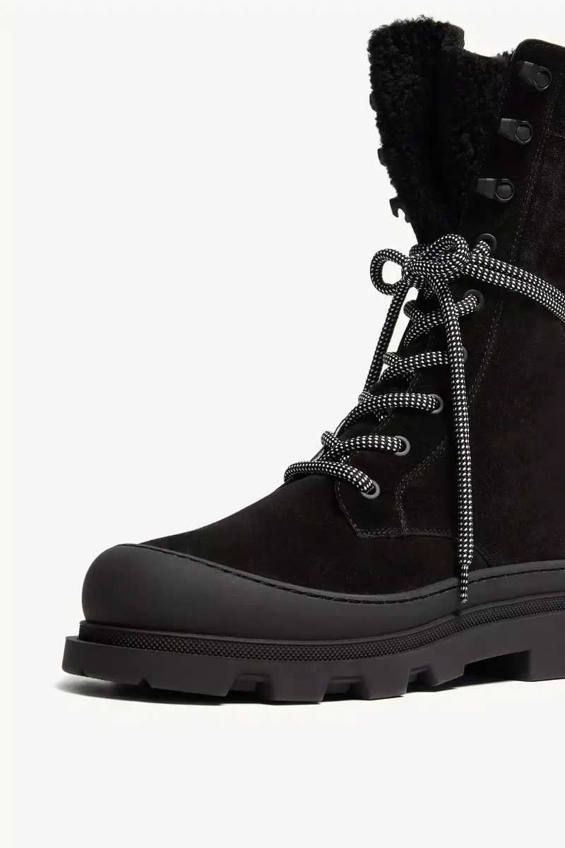 Moncler Vera High Suede & Shearling Lace-up Boots | Thumbnail 8 Moncler Vera High Suede & Shearling Lace-up Boots | Thumbnail 8
