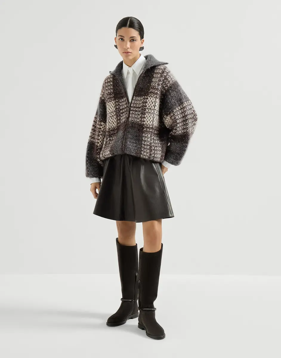 Brunello Cucinelli Dazzling Tartan double knit cardigan | Thumbnail 5 Brunello Cucinelli Dazzling Tartan double knit cardigan | Thumbnail 5