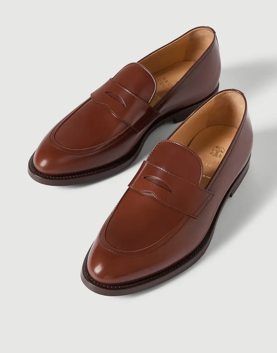 Brunello Cucinelli Calfskin penny loafers | Thumbnail 3