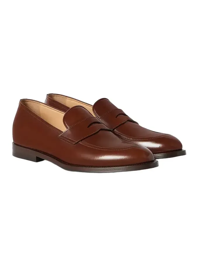 Brunello Cucinelli Calfskin penny loafers