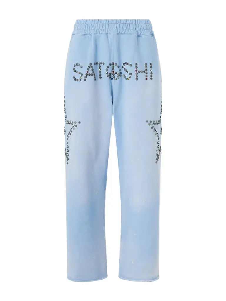 Satoshi Nakamoto Straight-Leg Studded Cotton-Jersey Sweatpants - Men