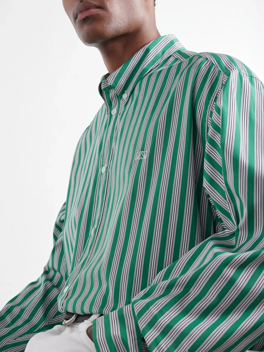 Loewe Striped Cotton-Poplin Shirt - Men | Thumbnail 5 Loewe Striped Cotton-Poplin Shirt - Men | Thumbnail 5