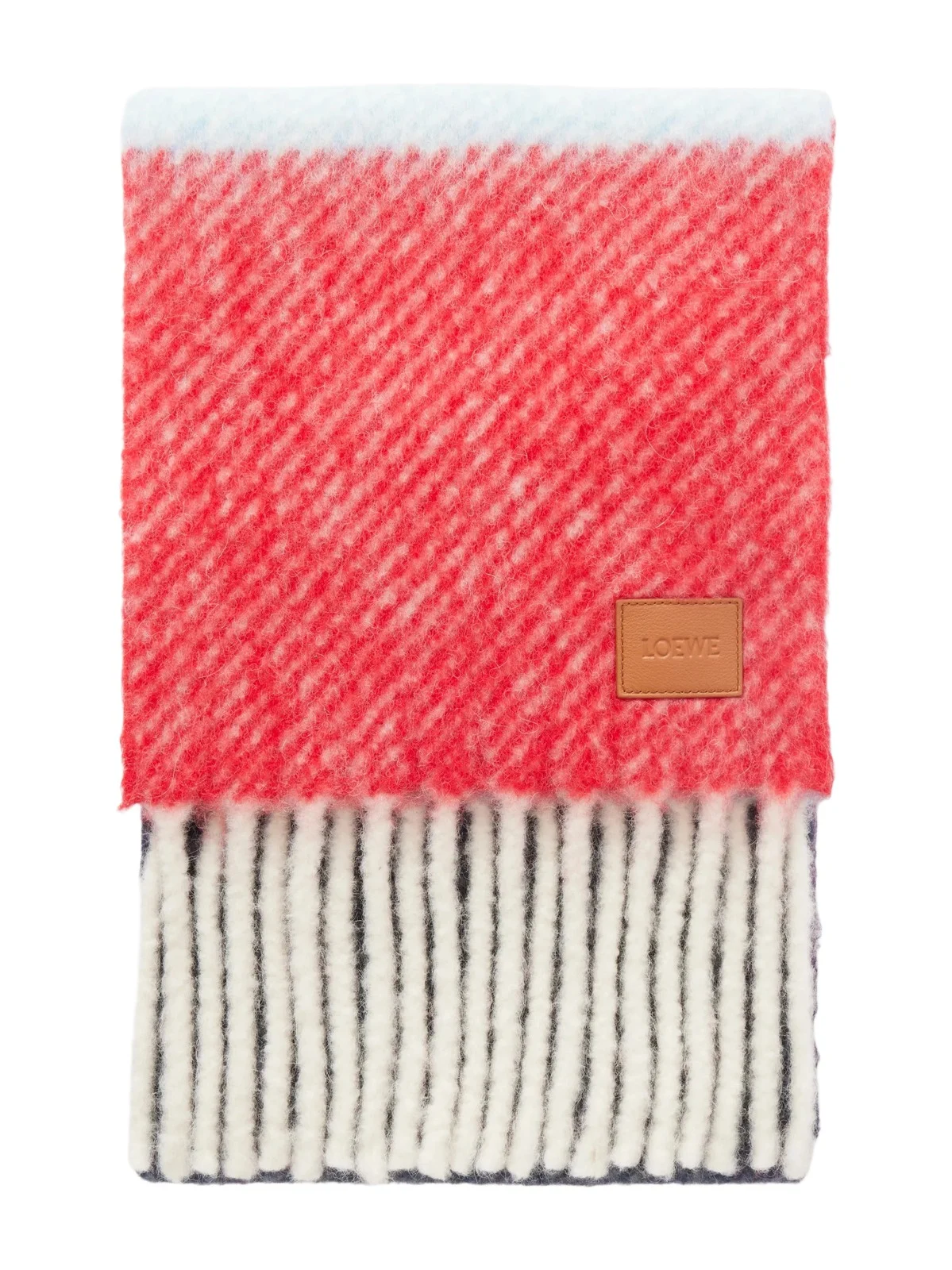 Fringed Striped Brushed Alpaca and Wool-Blend Scarf - Men
