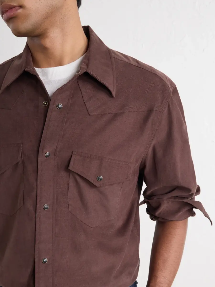 Nili Lotan Travis Cotton-Corduroy Shirt - Men | Thumbnail 4