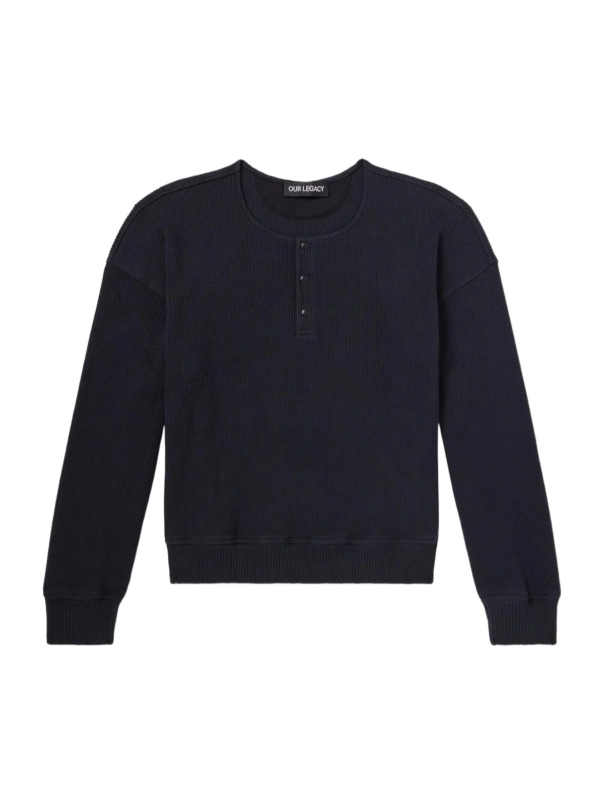 Our Legacy Ballon Ribbed Stretch-Cotton Henley T-shirt - Men