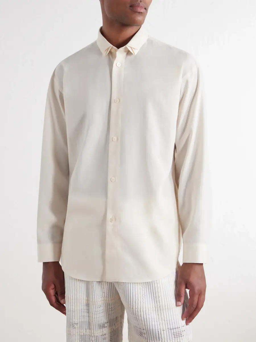 Homme Plissé Issey Miyake Origami-Collar Poplin Shirt - Men | Thumbnail 3 Homme Plissé Issey Miyake Origami-Collar Poplin Shirt - Men | Thumbnail 3