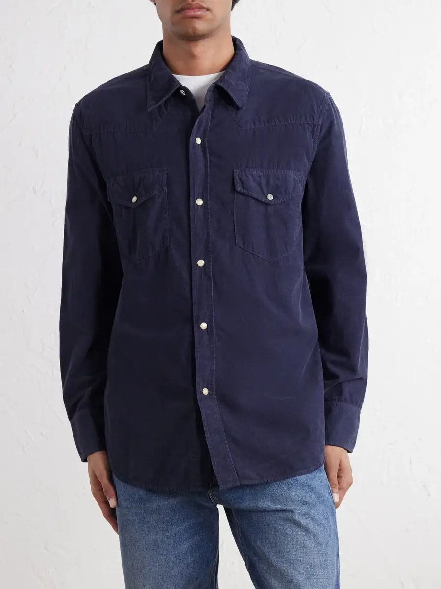 Nili Lotan Travis Cotton-Corduroy Shirt - Men | Thumbnail 3