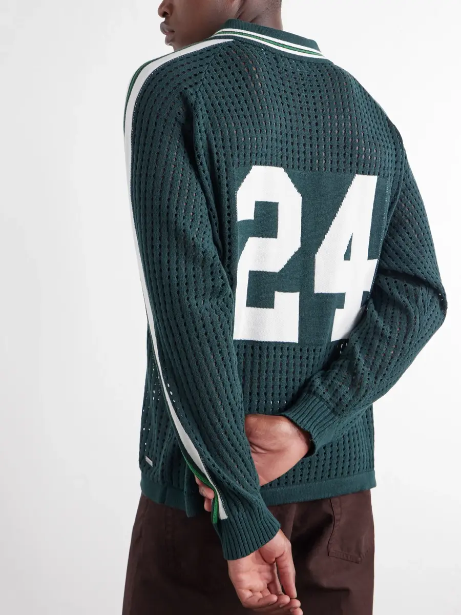 Nahmias Logo-Jacquard Open-Knit Cotton-Jersey T-Shirt - Men | Thumbnail 6 Nahmias Logo-Jacquard Open-Knit Cotton-Jersey T-Shirt - Men | Thumbnail 6