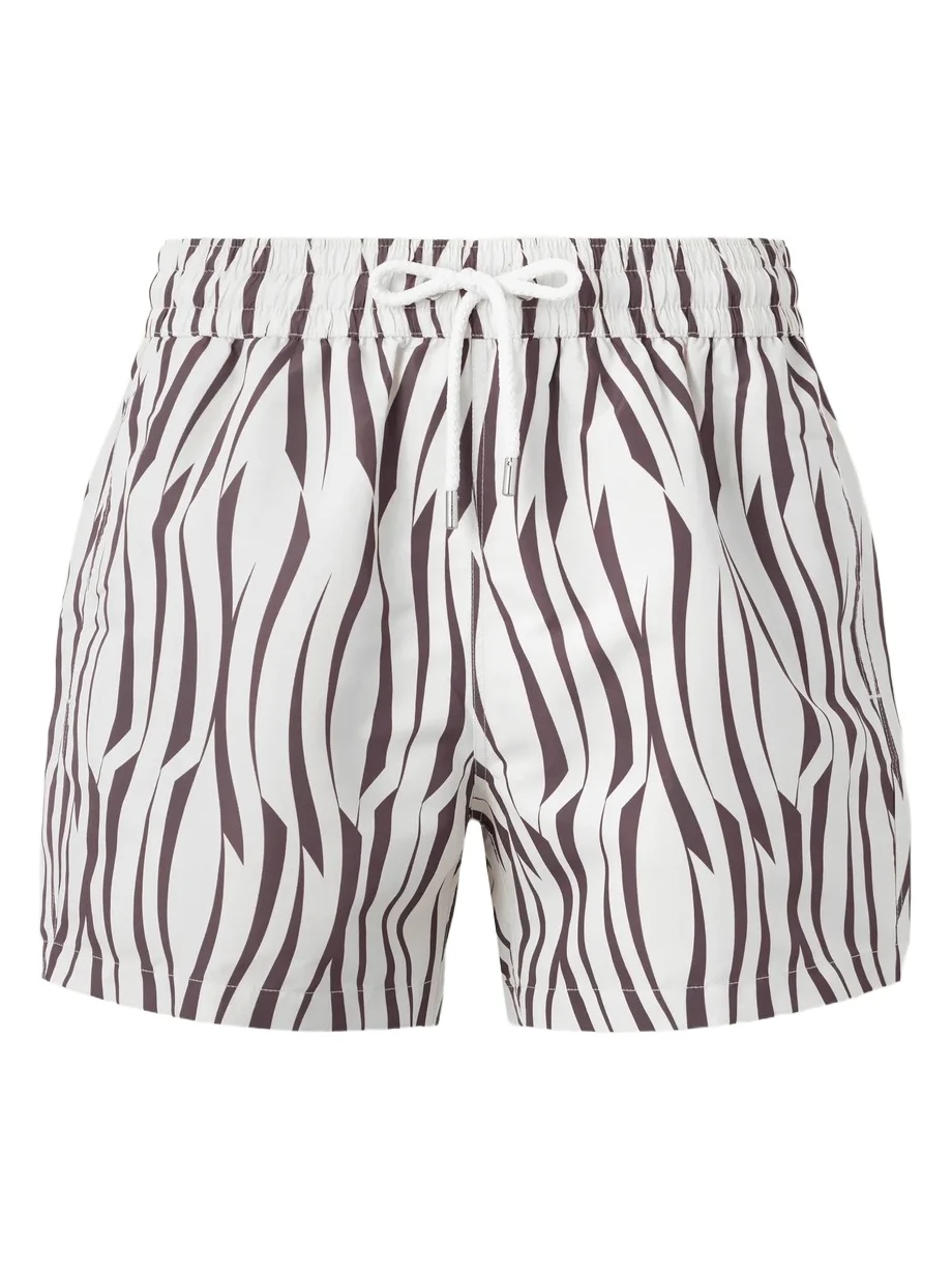 Frescobol Carioca Rio Straight-Leg Mid-Length Printed Recycled Swim Shorts - Men