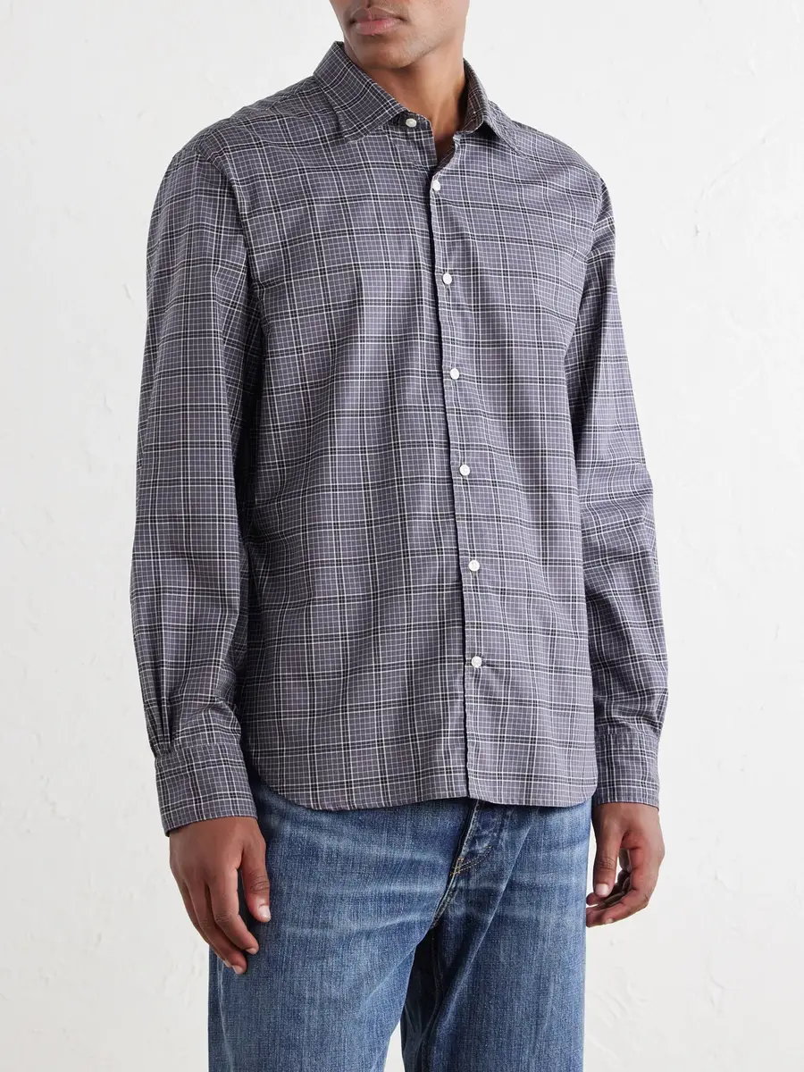 OFFICINE GÉNÉRALE Giacomo Checked Cotton Shirt - Men | Thumbnail 3 OFFICINE GÉNÉRALE Giacomo Checked Cotton Shirt - Men | Thumbnail 3