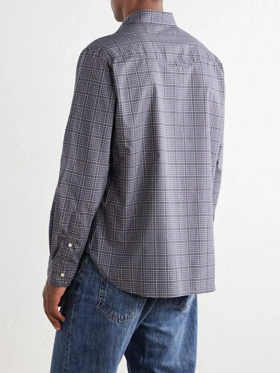 OFFICINE GÉNÉRALE Giacomo Checked Cotton Shirt - Men | Thumbnail 4 OFFICINE GÉNÉRALE Giacomo Checked Cotton Shirt - Men | Thumbnail 4