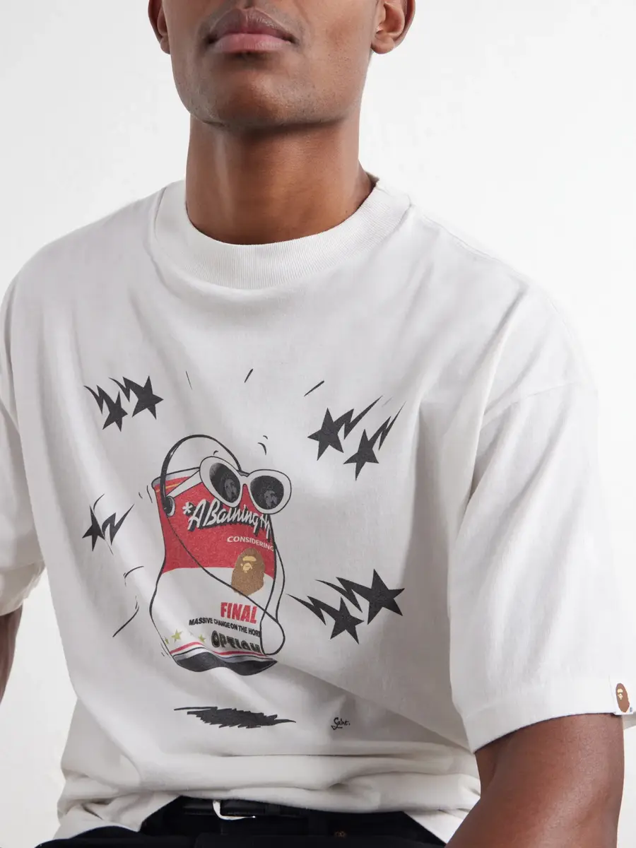 SAINT Mxxxxxx BAPE® Printed Cotton-Jersey T-Shirt - Men | Thumbnail 5 SAINT Mxxxxxx BAPE® Printed Cotton-Jersey T-Shirt - Men | Thumbnail 5