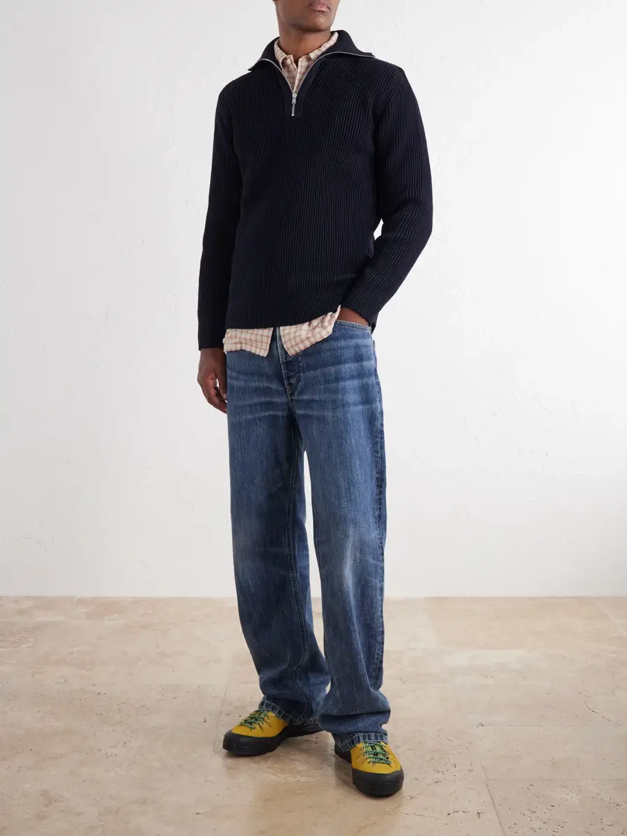 S.N.S. Herning Fender Ribbed Wool Half-Zip Sweater - Men | Thumbnail 2 S.N.S. Herning Fender Ribbed Wool Half-Zip Sweater - Men | Thumbnail 2