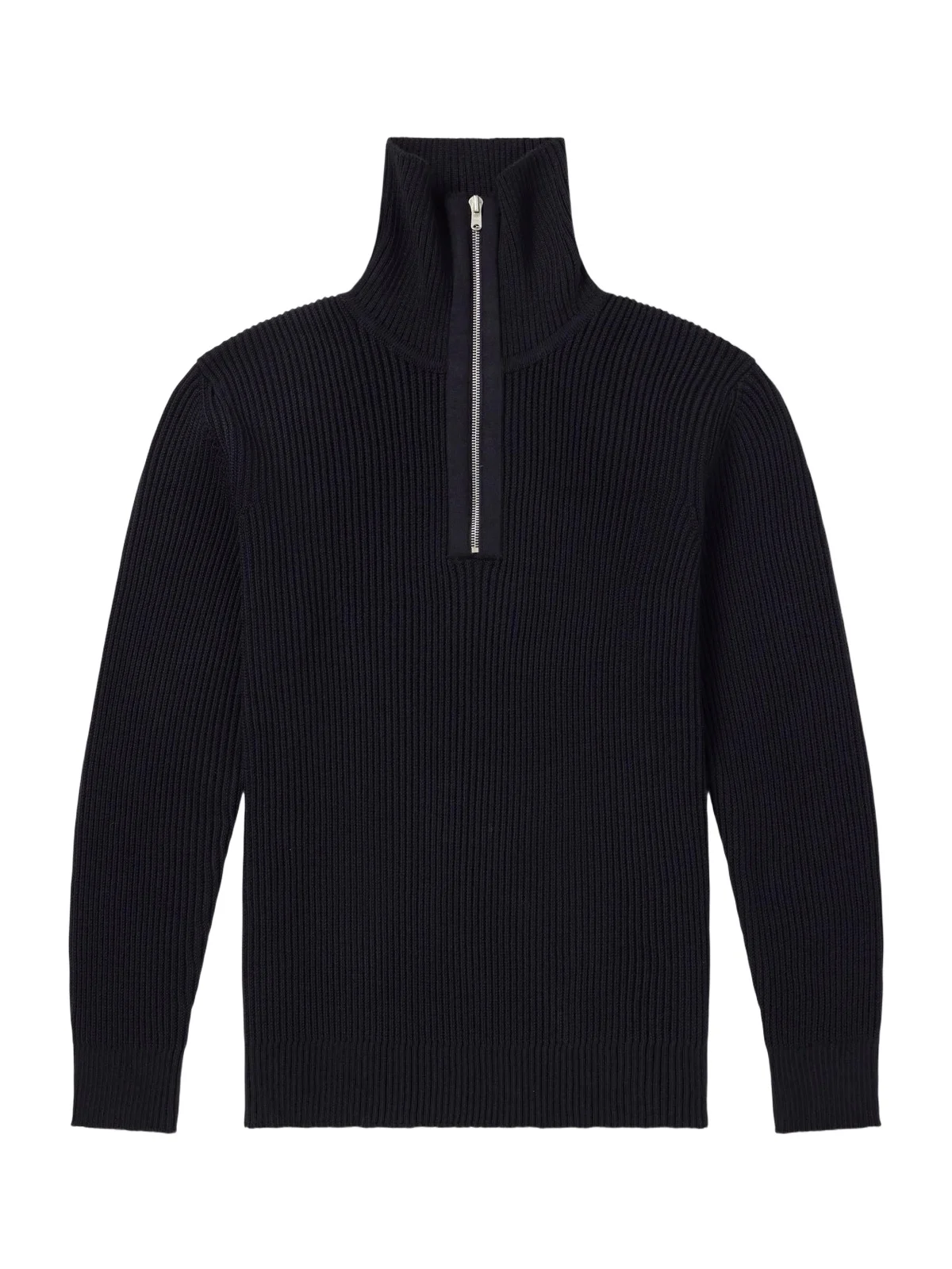 S.N.S. Herning Fender Ribbed Wool Half-Zip Sweater - Men