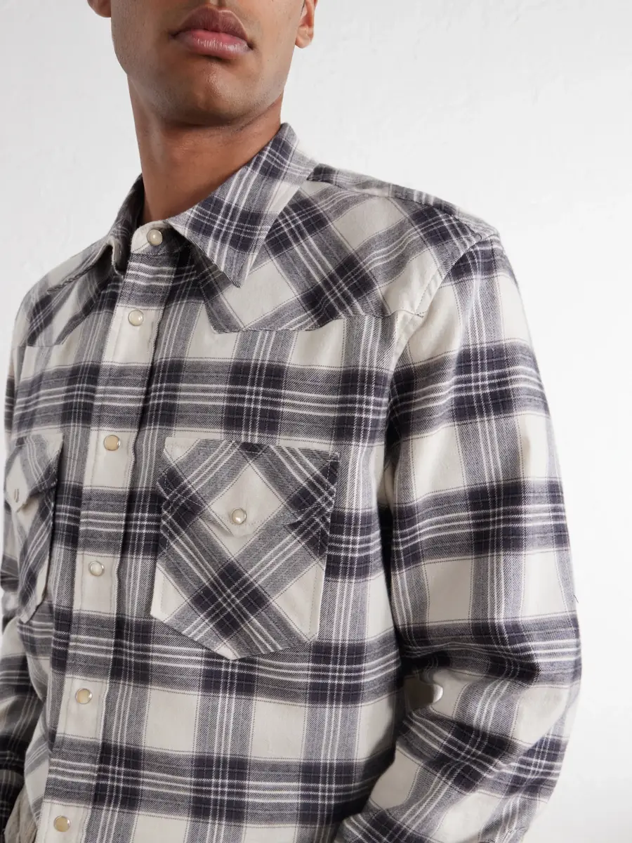 Nili Lotan Travis Checked Cotton-Flannel Shirt - Men | Thumbnail 5 Nili Lotan Travis Checked Cotton-Flannel Shirt - Men | Thumbnail 5
