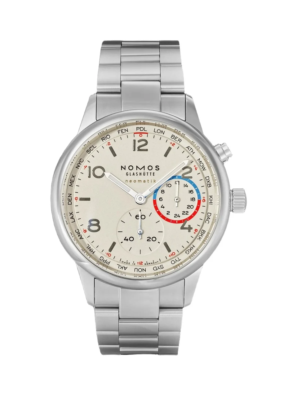 NOMOS Glashütte Club Sport Neomatik Worldtimer Automatic Chronograph Stainless Steel Watch, Ref. 792 - Men
