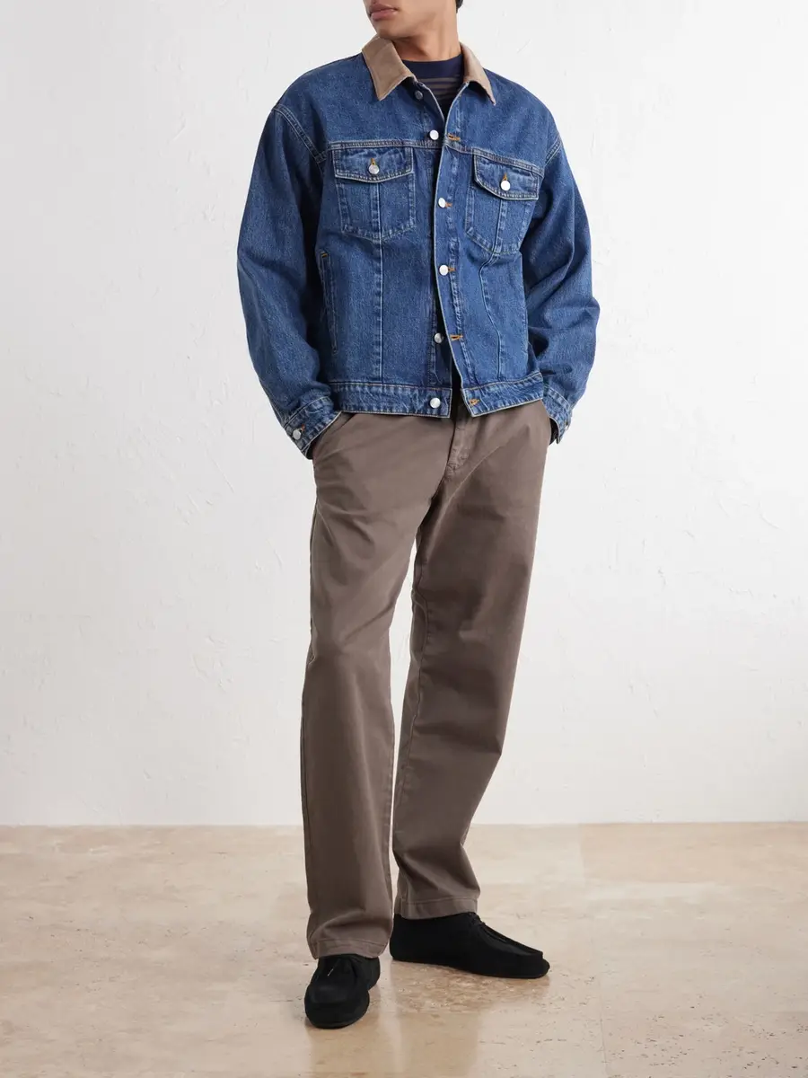 NN07 Roy 1847 Organic Corduroy-Trimmed Denim Jacket - Men | Thumbnail 2 NN07 Roy 1847 Organic Corduroy-Trimmed Denim Jacket - Men | Thumbnail 2