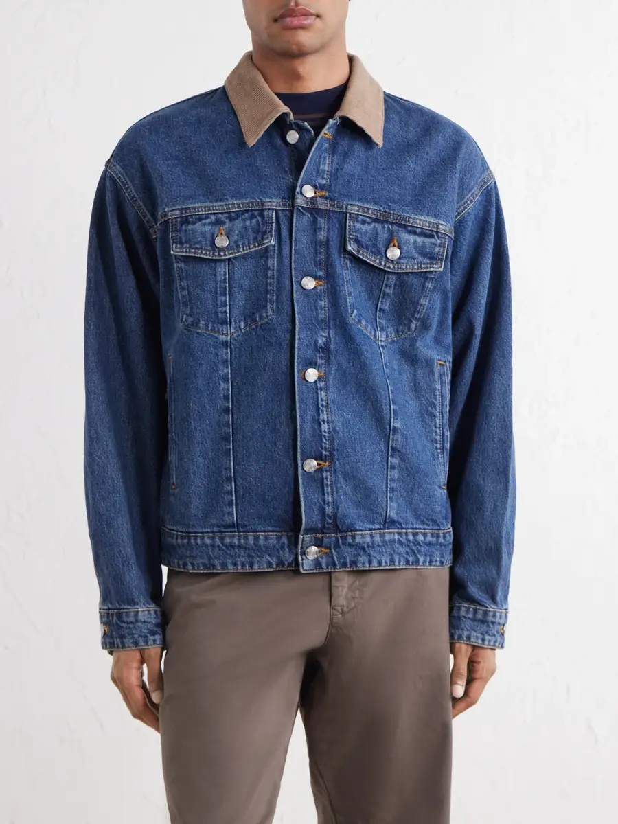 NN07 Roy 1847 Organic Corduroy-Trimmed Denim Jacket - Men | Thumbnail 3 NN07 Roy 1847 Organic Corduroy-Trimmed Denim Jacket - Men | Thumbnail 3