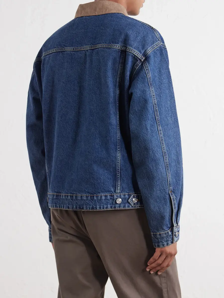 NN07 Roy 1847 Organic Corduroy-Trimmed Denim Jacket - Men | Thumbnail 4 NN07 Roy 1847 Organic Corduroy-Trimmed Denim Jacket - Men | Thumbnail 4
