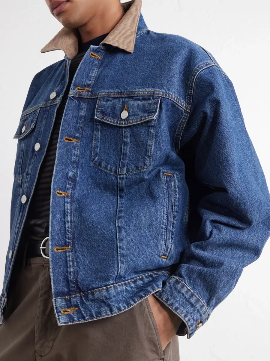 NN07 Roy 1847 Organic Corduroy-Trimmed Denim Jacket - Men | Thumbnail 5 NN07 Roy 1847 Organic Corduroy-Trimmed Denim Jacket - Men | Thumbnail 5