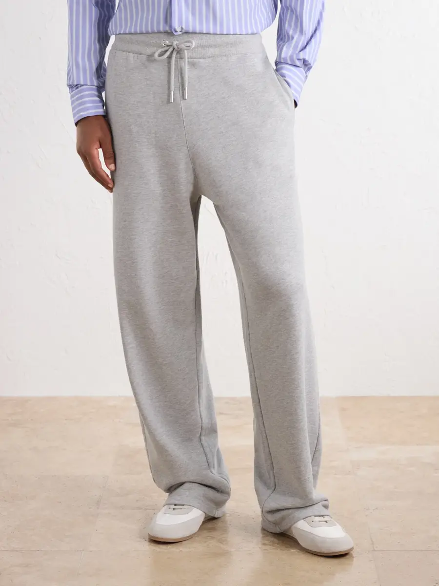 AMI PARIS Straight-Leg Cotton-Blend Jersey Sweatpants - Men | Thumbnail 3