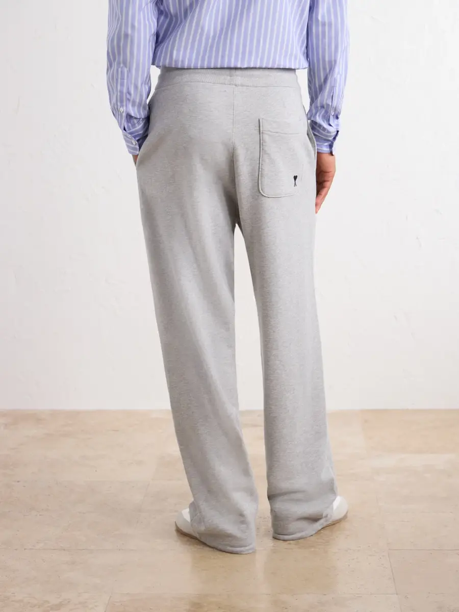 AMI PARIS Straight-Leg Cotton-Blend Jersey Sweatpants - Men | Thumbnail 4
