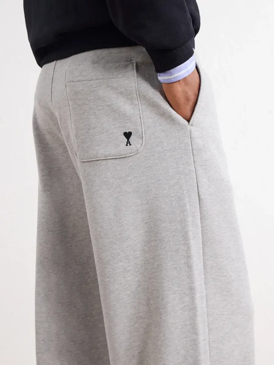 AMI PARIS Straight-Leg Cotton-Blend Jersey Sweatpants - Men | Thumbnail 5