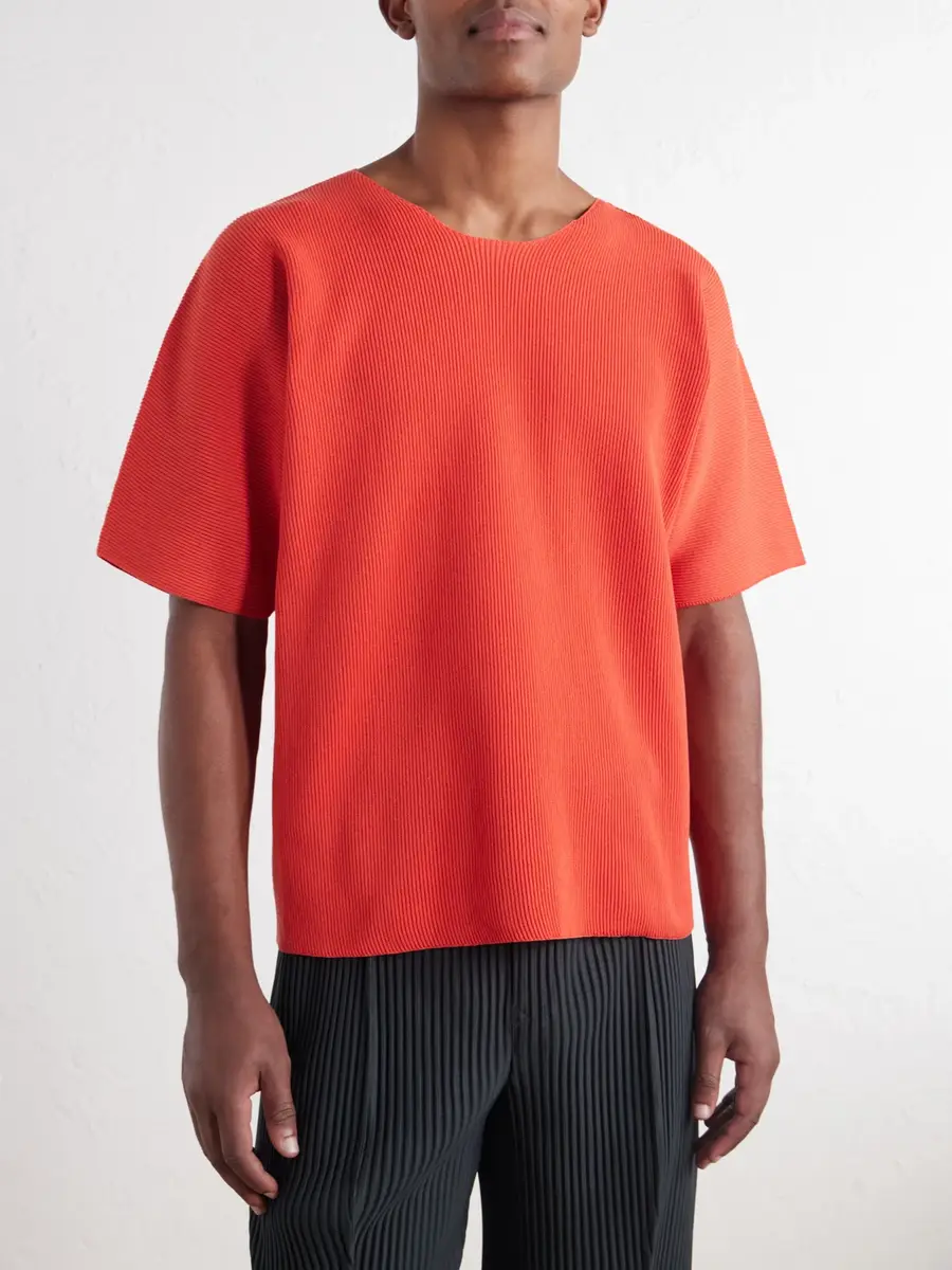 Homme Plissé Issey Miyake Ribbed-Knit T-Shirt - Men | Thumbnail 3