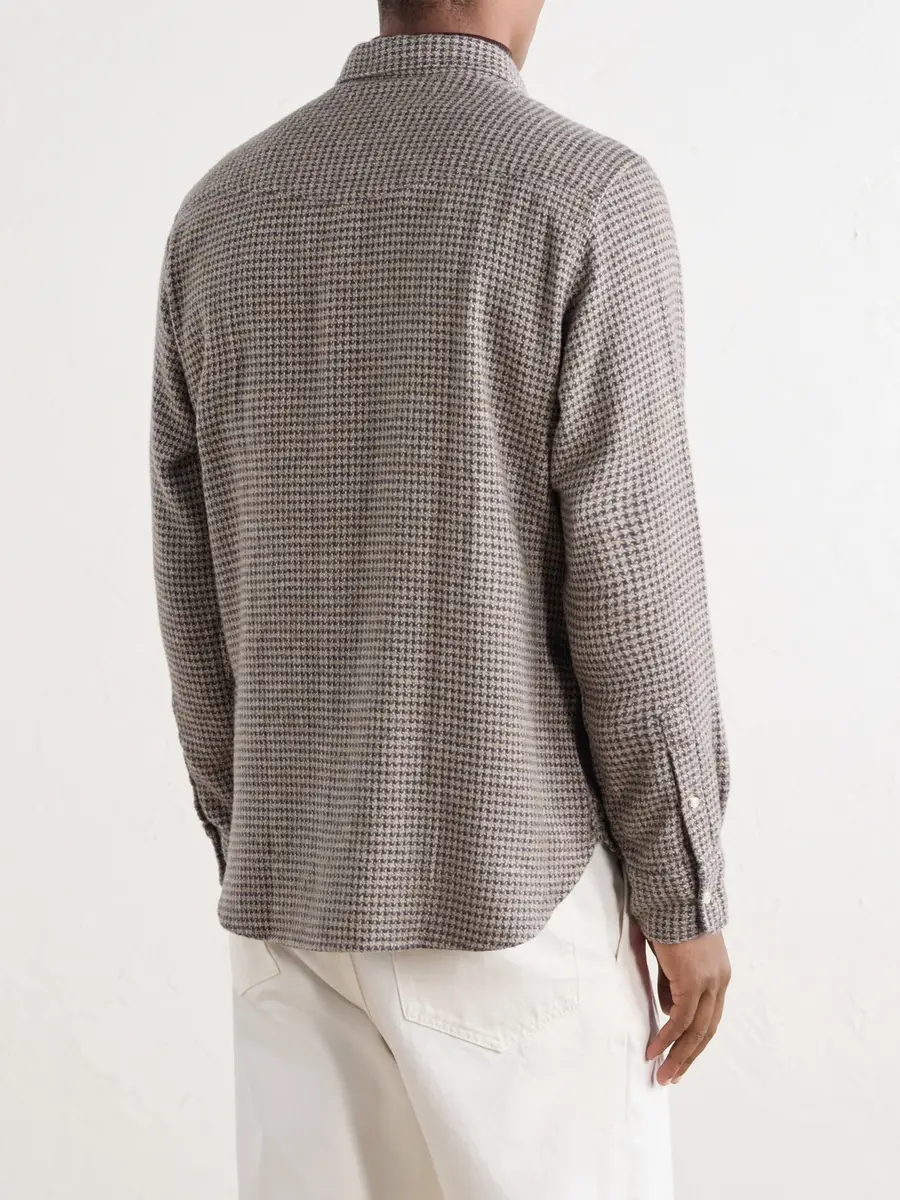 OFFICINE GÉNÉRALE Giacomo Houndstooth Cotton-Flannel Shirt - Men | Thumbnail 4 OFFICINE GÉNÉRALE Giacomo Houndstooth Cotton-Flannel Shirt - Men | Thumbnail 4