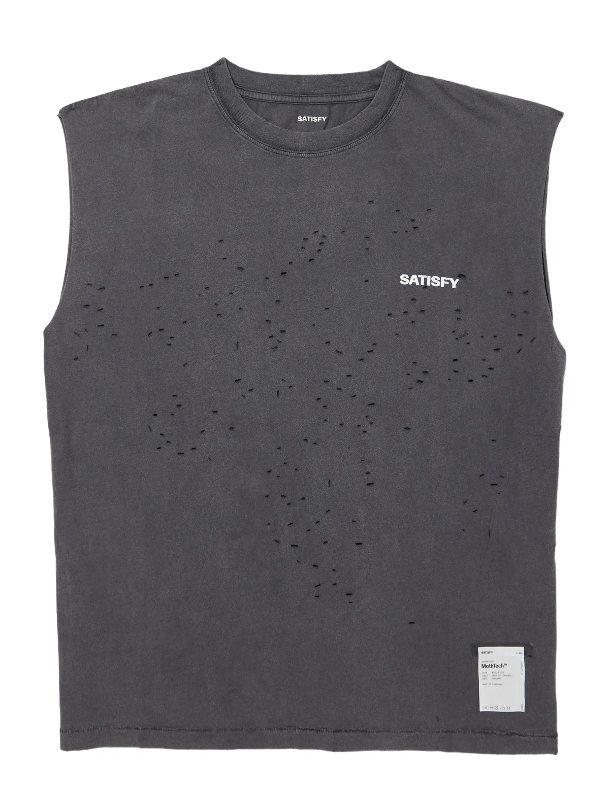 Satisfy Distressed Logo-Print MothTech™ Organic Cotton-Jersey Tank Top - Men