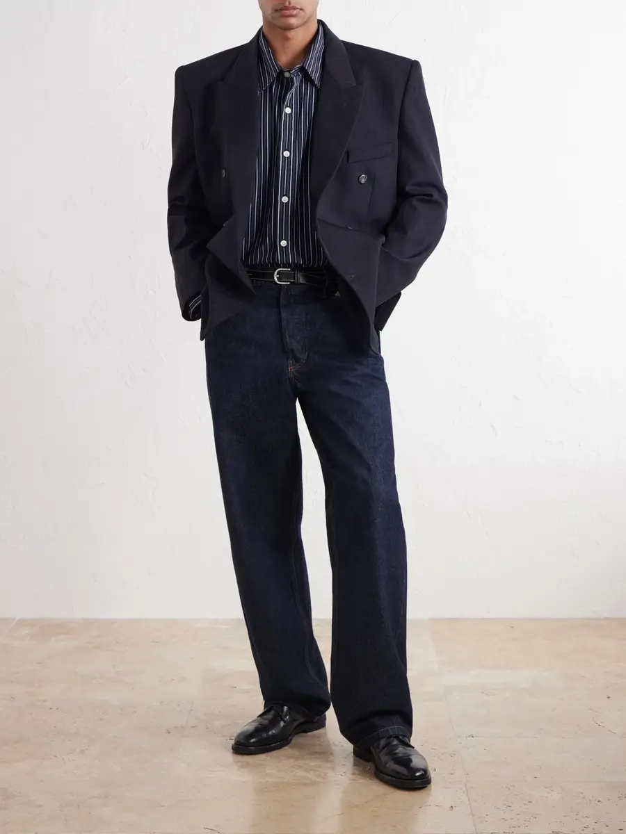 Willy Chavarria Manuel Double-Breasted Pinstriped Virgin Wool Blazer - Men | Thumbnail 2 Willy Chavarria Manuel Double-Breasted Pinstriped Virgin Wool Blazer - Men | Thumbnail 2
