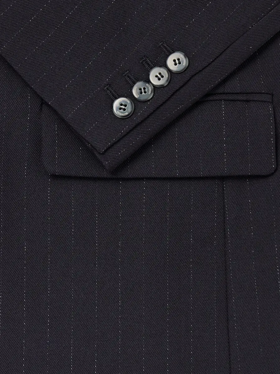 Willy Chavarria Manuel Double-Breasted Pinstriped Virgin Wool Blazer - Men | Thumbnail 6 Willy Chavarria Manuel Double-Breasted Pinstriped Virgin Wool Blazer - Men | Thumbnail 6
