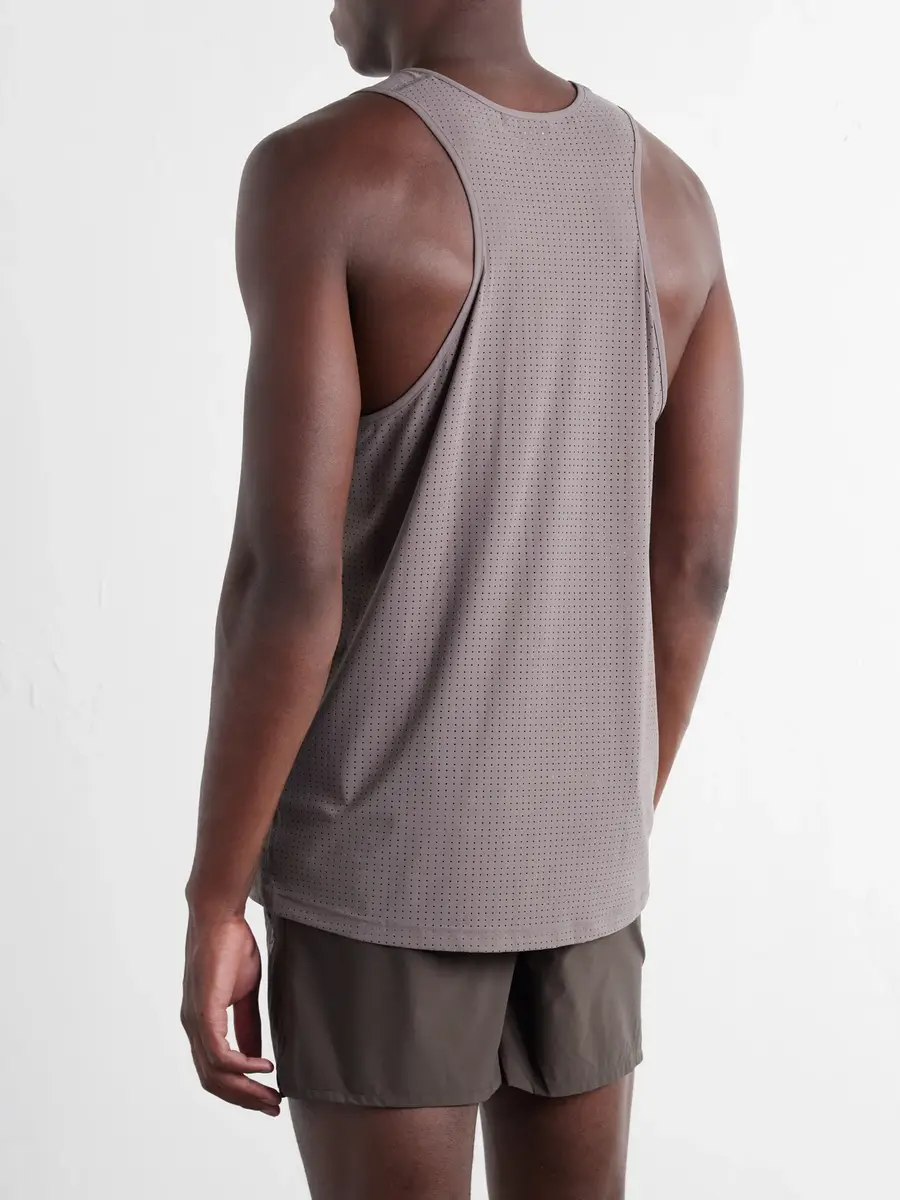 Satisfy Embellished Logo-Appliquéd Space-O™ Mesh Tank Top - Men | Thumbnail 4