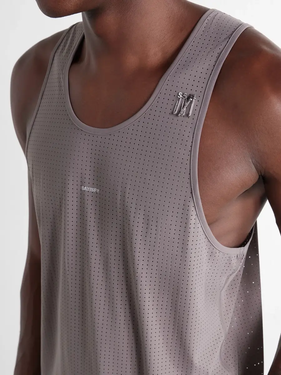 Satisfy Embellished Logo-Appliquéd Space-O™ Mesh Tank Top - Men | Thumbnail 5