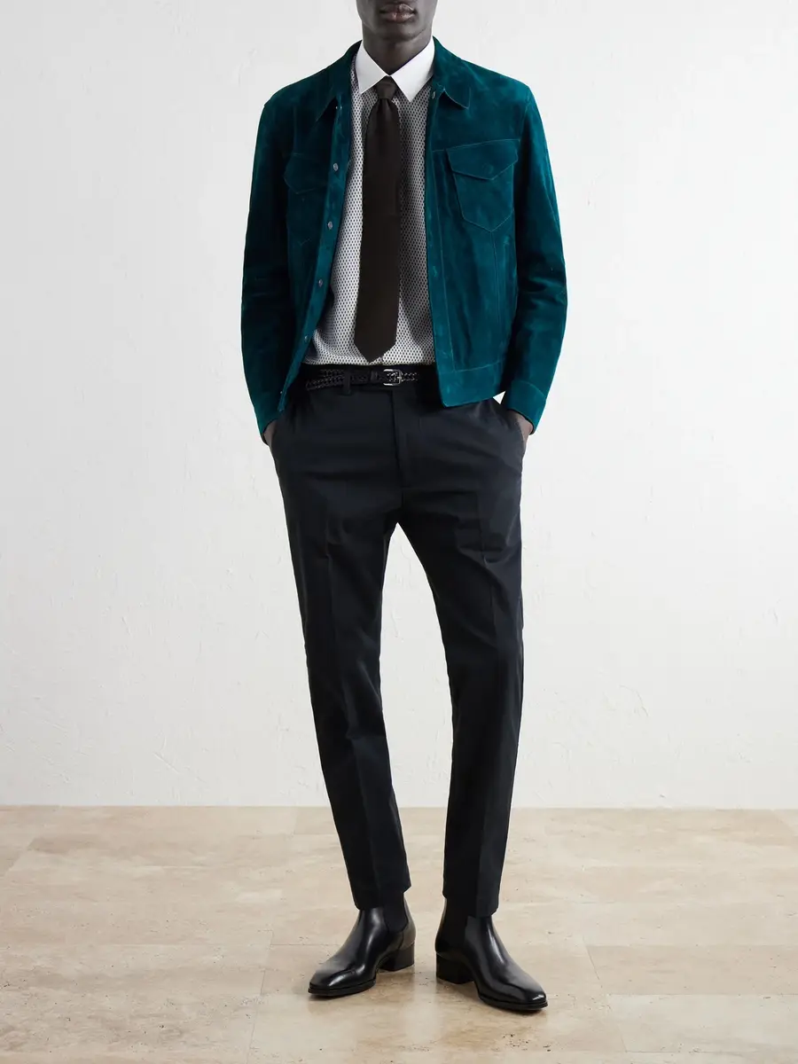 Tom Ford Classic-Collar Printed Silk-Satin Shirt - Men | Thumbnail 2 Tom Ford Classic-Collar Printed Silk-Satin Shirt - Men | Thumbnail 2