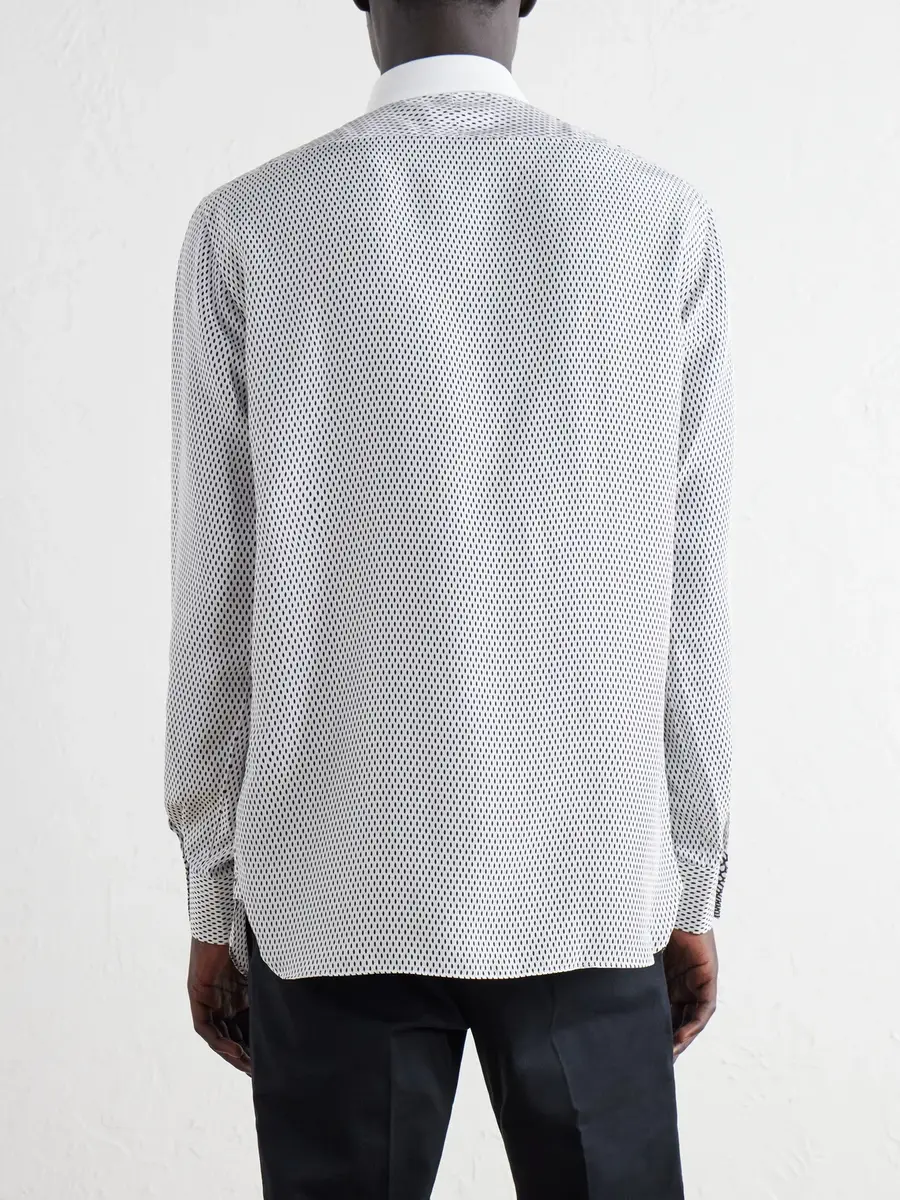 Tom Ford Classic-Collar Printed Silk-Satin Shirt - Men | Thumbnail 4 Tom Ford Classic-Collar Printed Silk-Satin Shirt - Men | Thumbnail 4