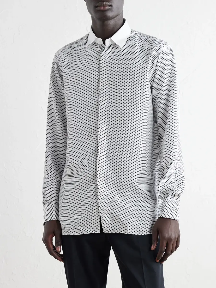 Tom Ford Classic-Collar Printed Silk-Satin Shirt - Men | Thumbnail 5 Tom Ford Classic-Collar Printed Silk-Satin Shirt - Men | Thumbnail 5