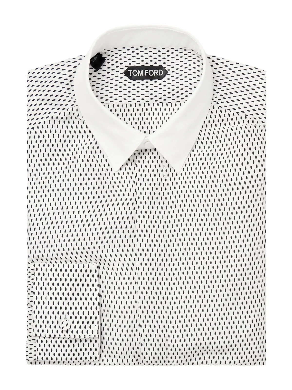 Tom Ford Classic-Collar Printed Silk-Satin Shirt - Men