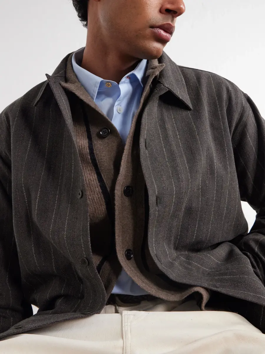 NN07 Reed 50091 Striped Cotton-Blend Overshirt - Men | Thumbnail 5 NN07 Reed 50091 Striped Cotton-Blend Overshirt - Men | Thumbnail 5