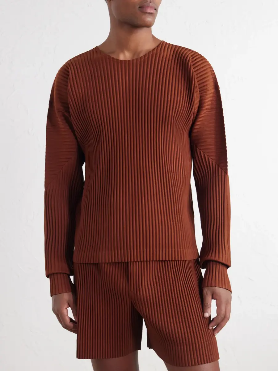 Homme Plissé Issey Miyake Panelled Pleated T-Shirt - Men | Thumbnail 3 Homme Plissé Issey Miyake Panelled Pleated T-Shirt - Men | Thumbnail 3