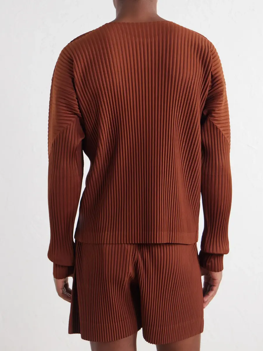 Homme Plissé Issey Miyake Panelled Pleated T-Shirt - Men | Thumbnail 4 Homme Plissé Issey Miyake Panelled Pleated T-Shirt - Men | Thumbnail 4