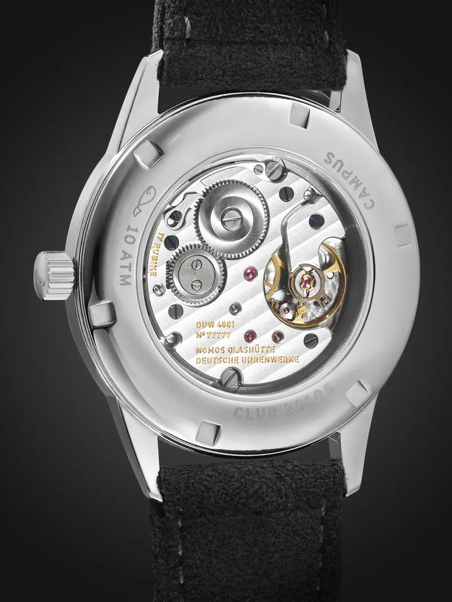 NOMOS Glashütte Club Campus 38.5 Hand-Wound Stainless Steel and Alcantara® Watch, Ref. No. 722.GB - Men | Thumbnail 5 NOMOS Glashütte Club Campus 38.5 Hand-Wound Stainless Steel and Alcantara® Watch, Ref. No. 722.GB - Men | Thumbnail 5